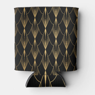Art Deco: Black Gold Seamless Luxury Can Cooler