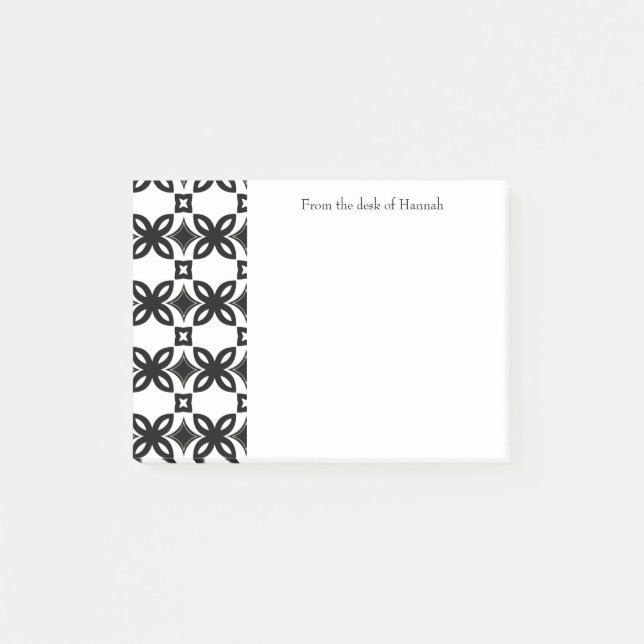 Art Deco Blooms Personalised Post-It Notes (Front)