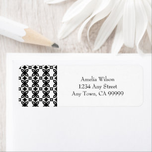 Art Deco Blooms Return Address Label