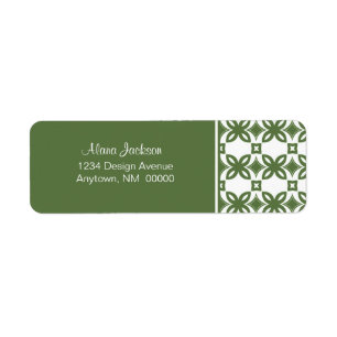 Art Deco Blooms Return Address Labels