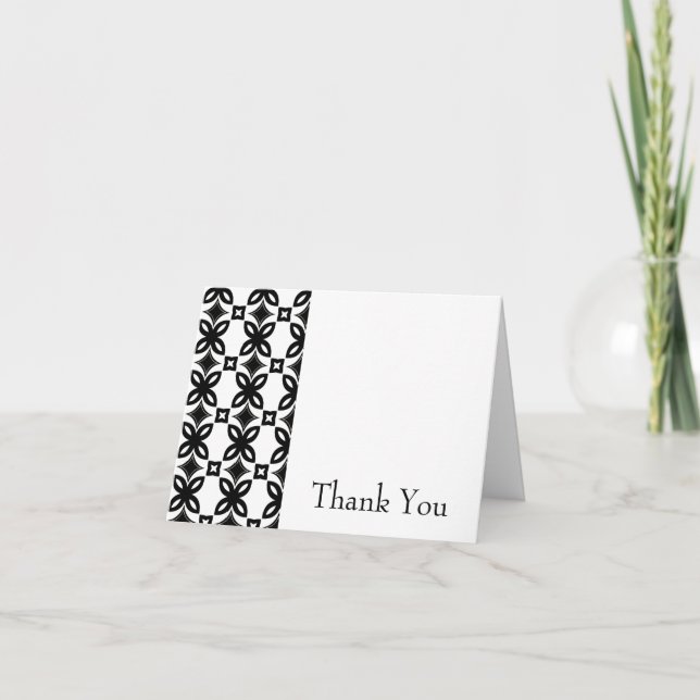 Art Deco Blooms Thank You Card (Front)
