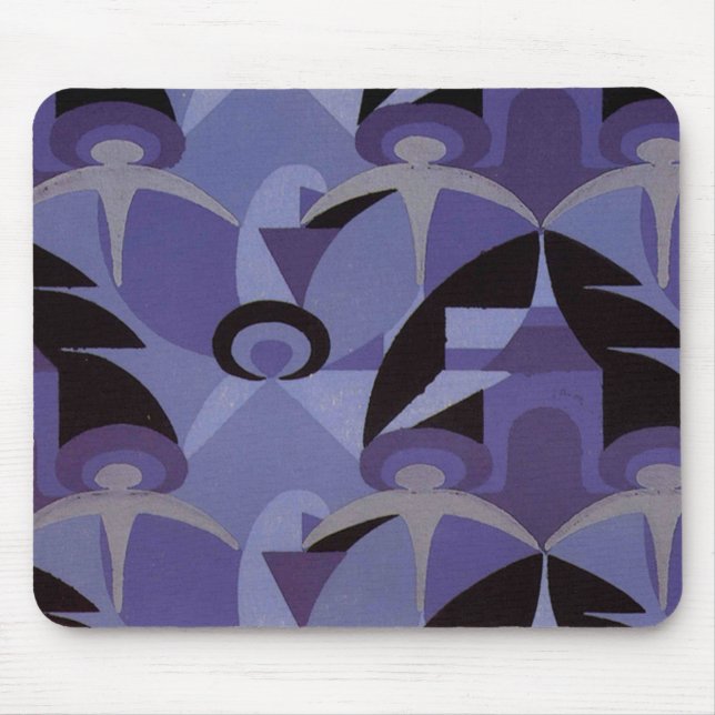 Art Deco Blue Pattern - Mousepad (Front)