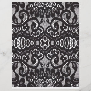 Art Deco Bohemian Chic floral Gothic black lace