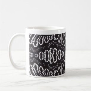 Art Deco Bohemian Chic floral Gothic black lace Coffee Mug