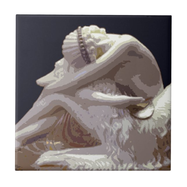 Art Deco Borzoi Love Tile (Front)
