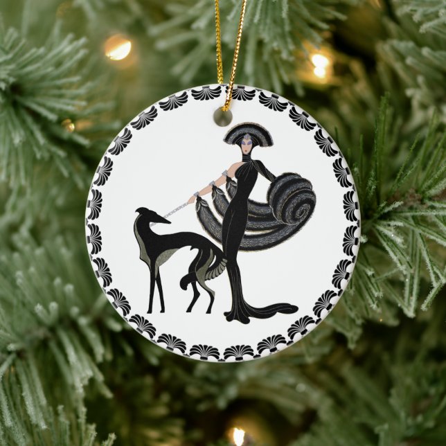 Art Deco Borzoi Ornament (Tree)