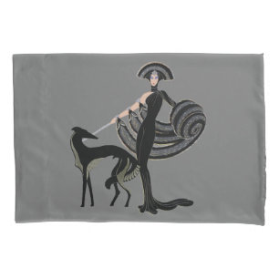 Art Deco Borzoi Pillow Case