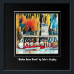 Art Deco Boston Swan Boats<br><div class="desc">Creatively designed colourful Boston Swan Boats on a black background using an applied art deco filter.
By celeste@khoncepts.com</div>