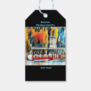 Art Deco Boston Swan Boats Gift Tags
