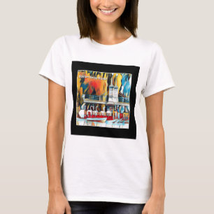 Art Deco Boston Swan Boats T-Shirt