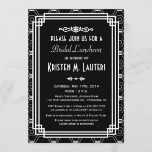 Art Deco Bridal Shower Invitations