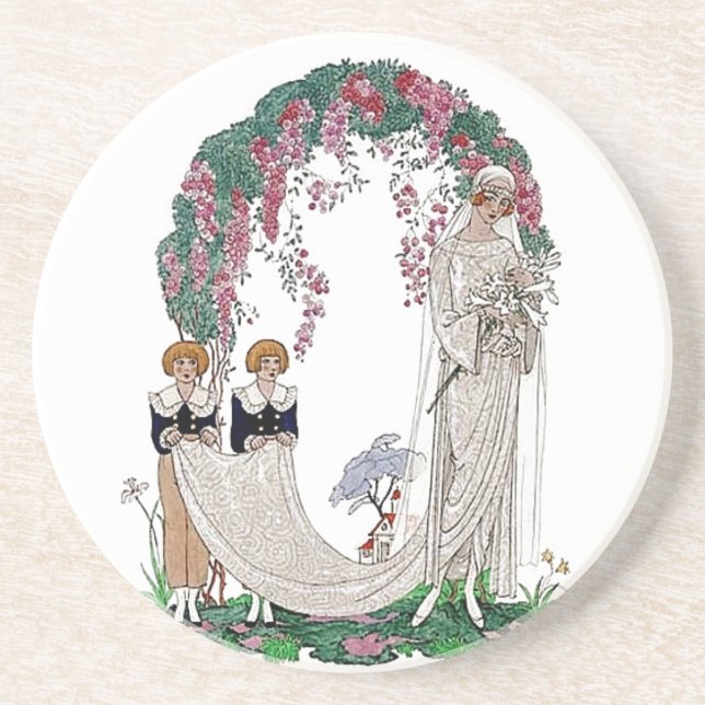 Art deco bride coaster (Front)