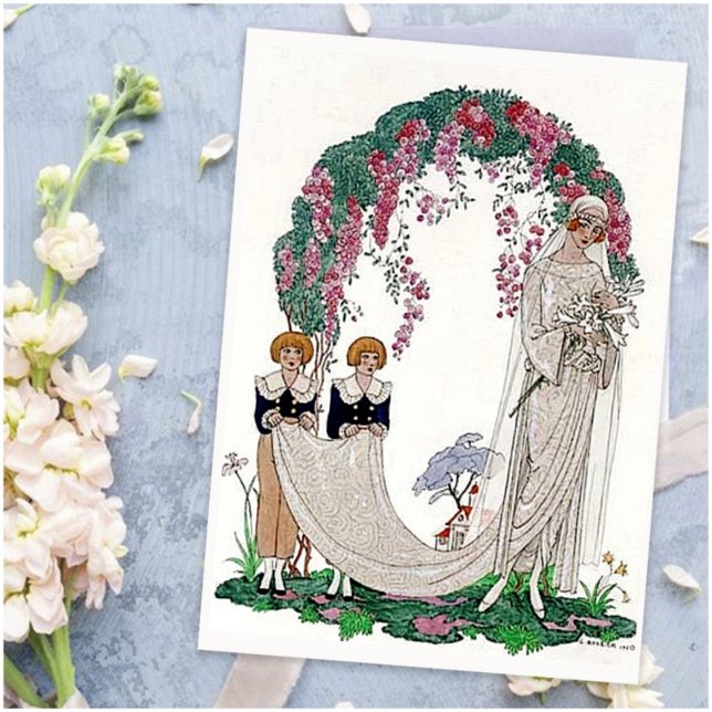 Art Deco Bride Postcard Magnet (Creator Uploaded)