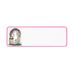 Art deco bride return address label