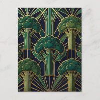 Art Deco Broccoli Pattern