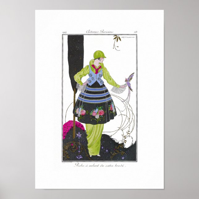 Art Deco Brunelleschi Fashion Plate Print Poster (Front)