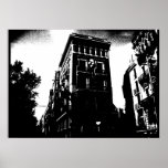 Art Deco Buildings Black and White Poster<br><div class="desc">Art Deco Buildings Black and White Barcelona</div>