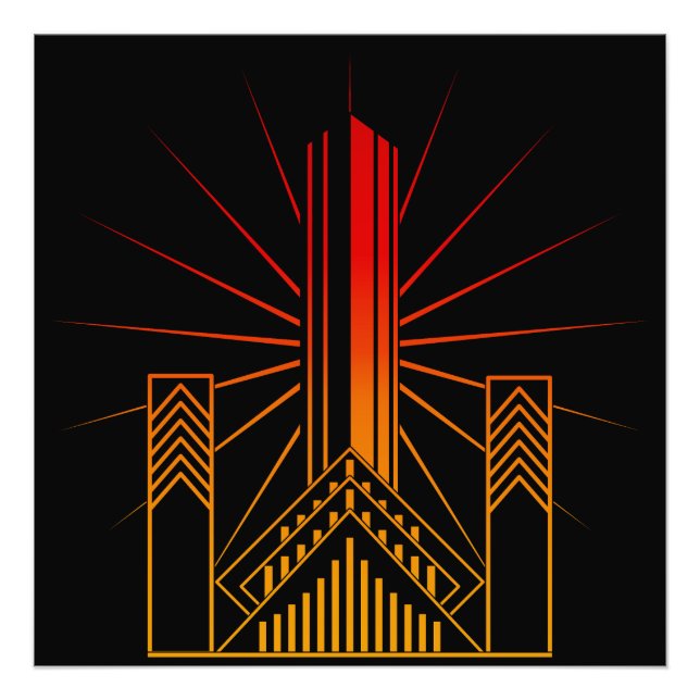 Art Deco Buildings Photo Print (Front)