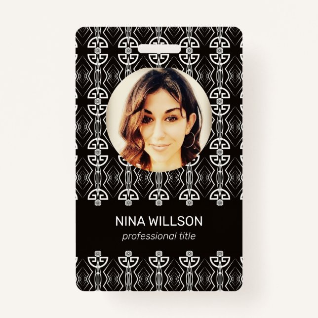 Art Deco Business ID ID Badge (Front)