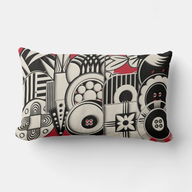 Art Deco Buttons Pillow (Front)
