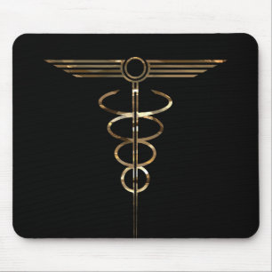 Art Deco Caduceus Mouse Pad