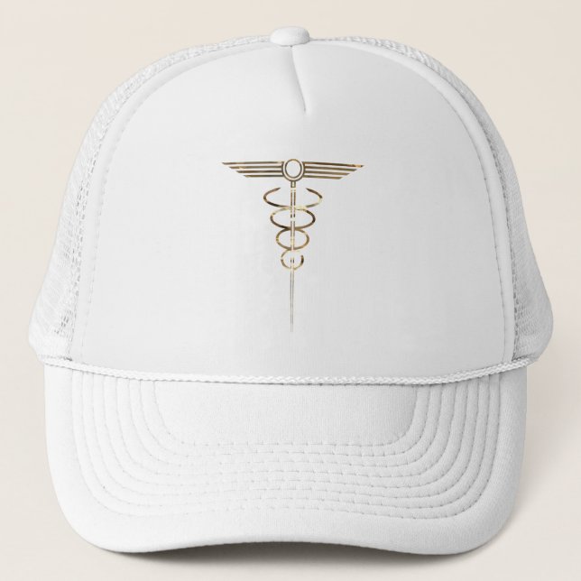 Art Deco Caduceus Trucker Hat (Front)
