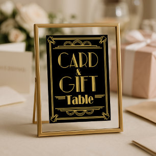 Art Deco Card and gift table wedding signs