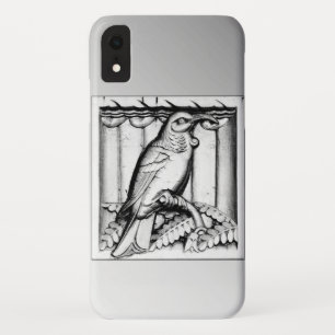 Art Deco carved stone falcon - silver iPhone XR Case