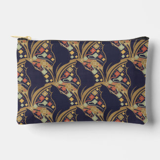 Art Deco Cat Floral Pattern Cosmetic Bags