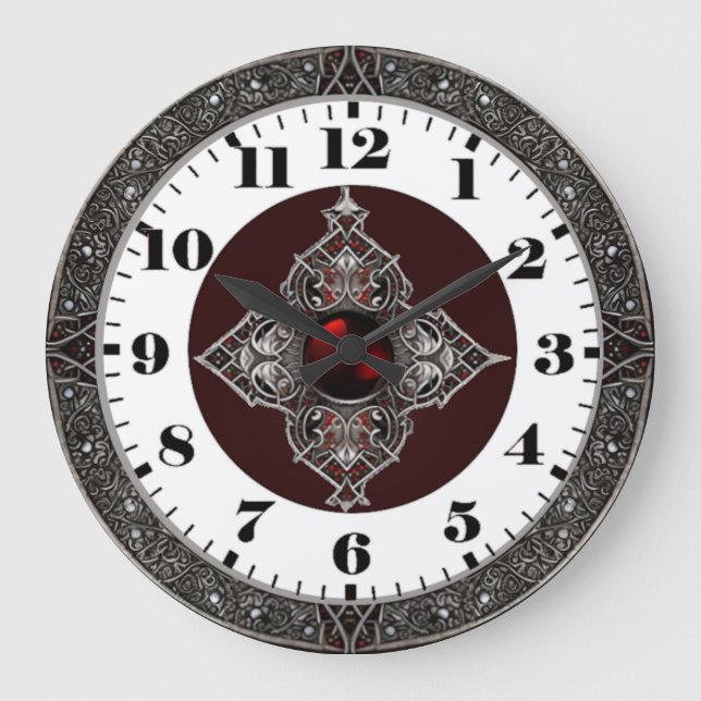 Art Deco Celtic  Large Clock (Front)