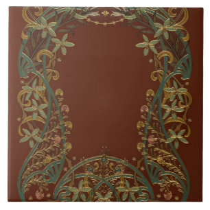 art deco ceramic tile