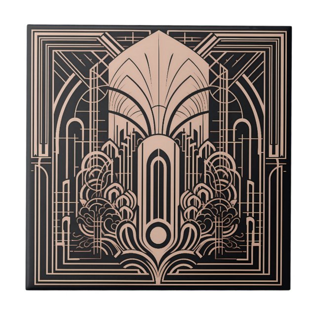 Art Deco Ceramic Tile (Front)