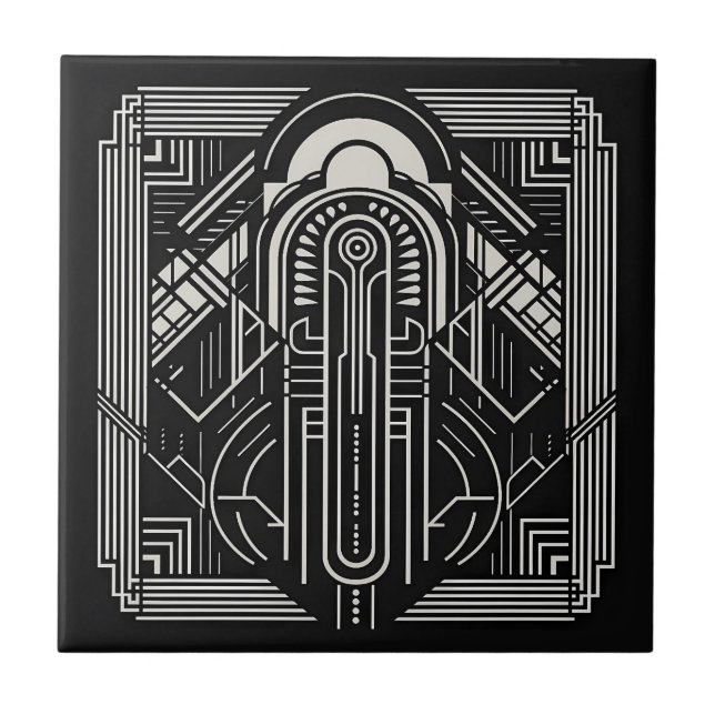 Art Deco Ceramic Tile (Front)