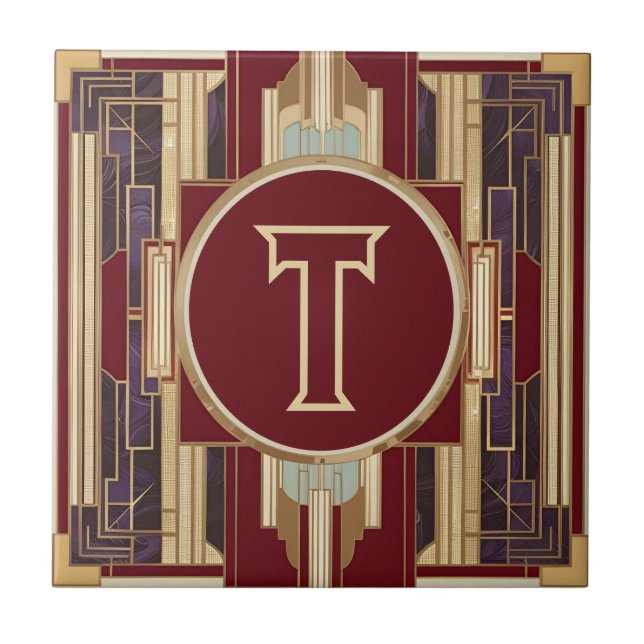 Art Deco Ceramic Tile (Front)