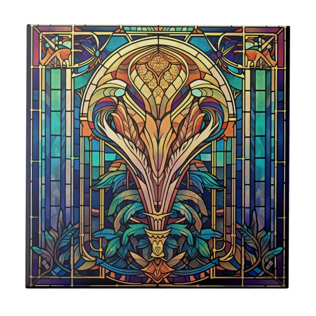 Art Deco Ceramic Tile (Front)