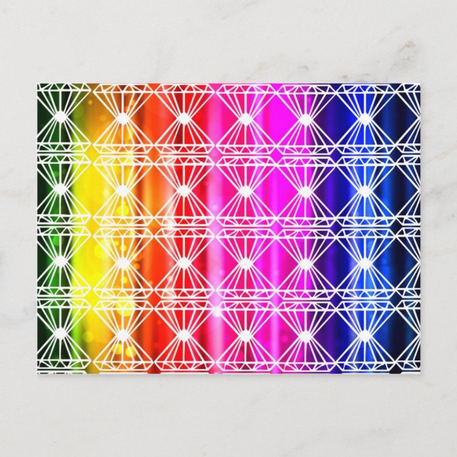 Art deco chakra colours beautiful elegant chic fun postcard (Front)