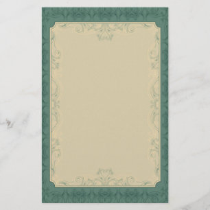 Art Deco champagne Emerald Green Wedding Stationery