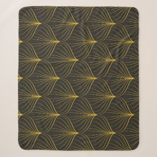 Art Deco Charm: Vintage Geometric Seamless Sherpa Blanket