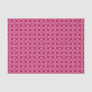 Art Deco Chinese Fret, Fuchsia Pink Tissue Paper