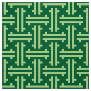 Art Deco Chinese Fret, Jade Green Fabric