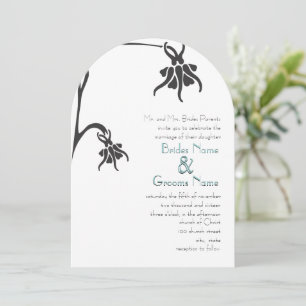 Art Deco Christian Die Cut Wedding Invitations
