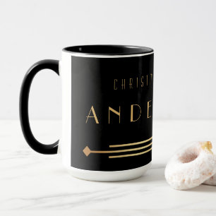 Art deco Christmas elegant coffee mug
