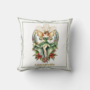 Art Deco Christmas Fairy Cushion