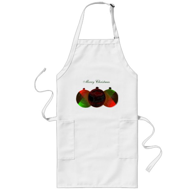 Art Deco Christmas Ornaments Apron (Front)
