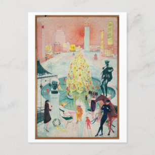 Art Deco Christmas Painting by Florine Stettheimer Holiday Postcard