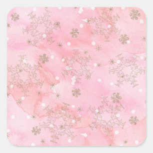 Art Deco Christmas Square Sticker