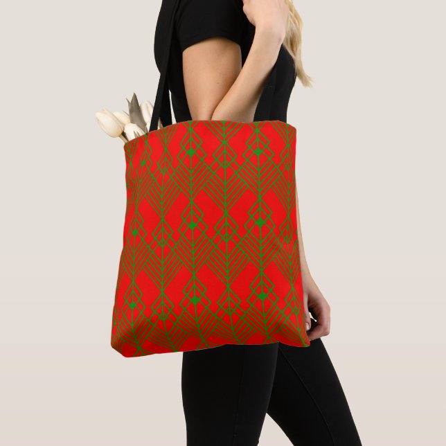 Art Deco Christmas Tote Bag (Close Up)
