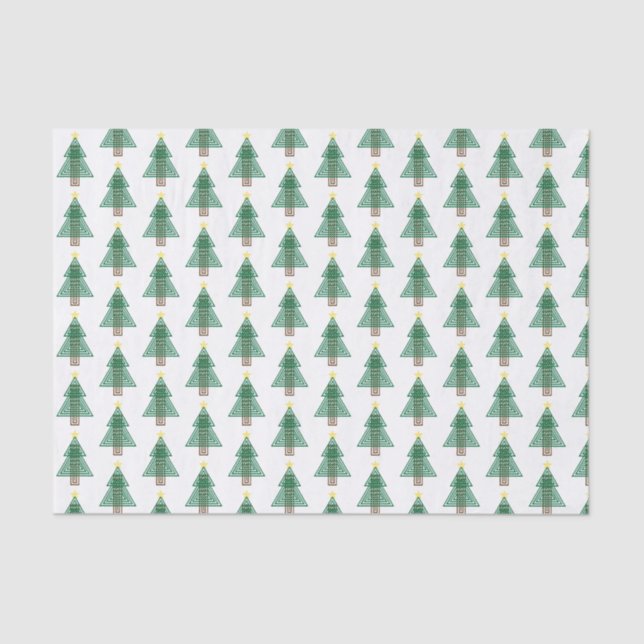 Art Deco Christmas Tree Tissue Paper (Front)