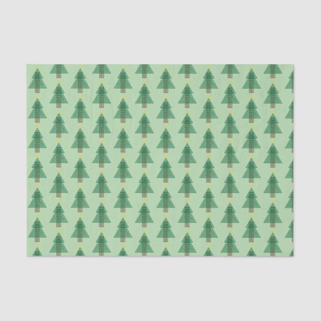 Art Deco Christmas Tree Tissue Paper (Front)