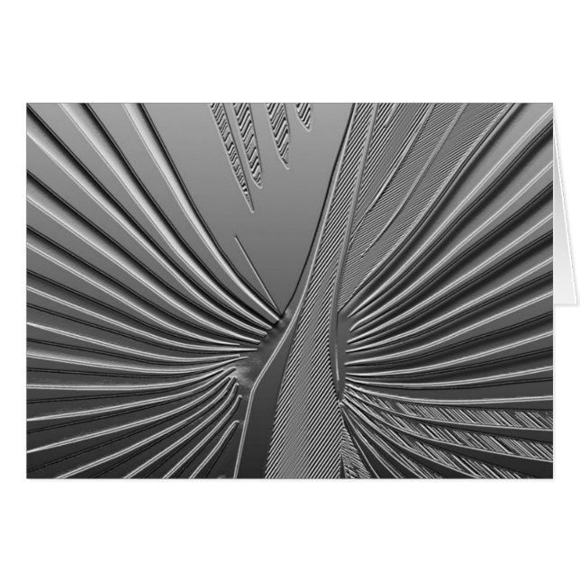 Art Deco chrome palm leaf (Front Horizontal)